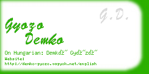 gyozo demko business card