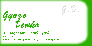 gyozo demko business card